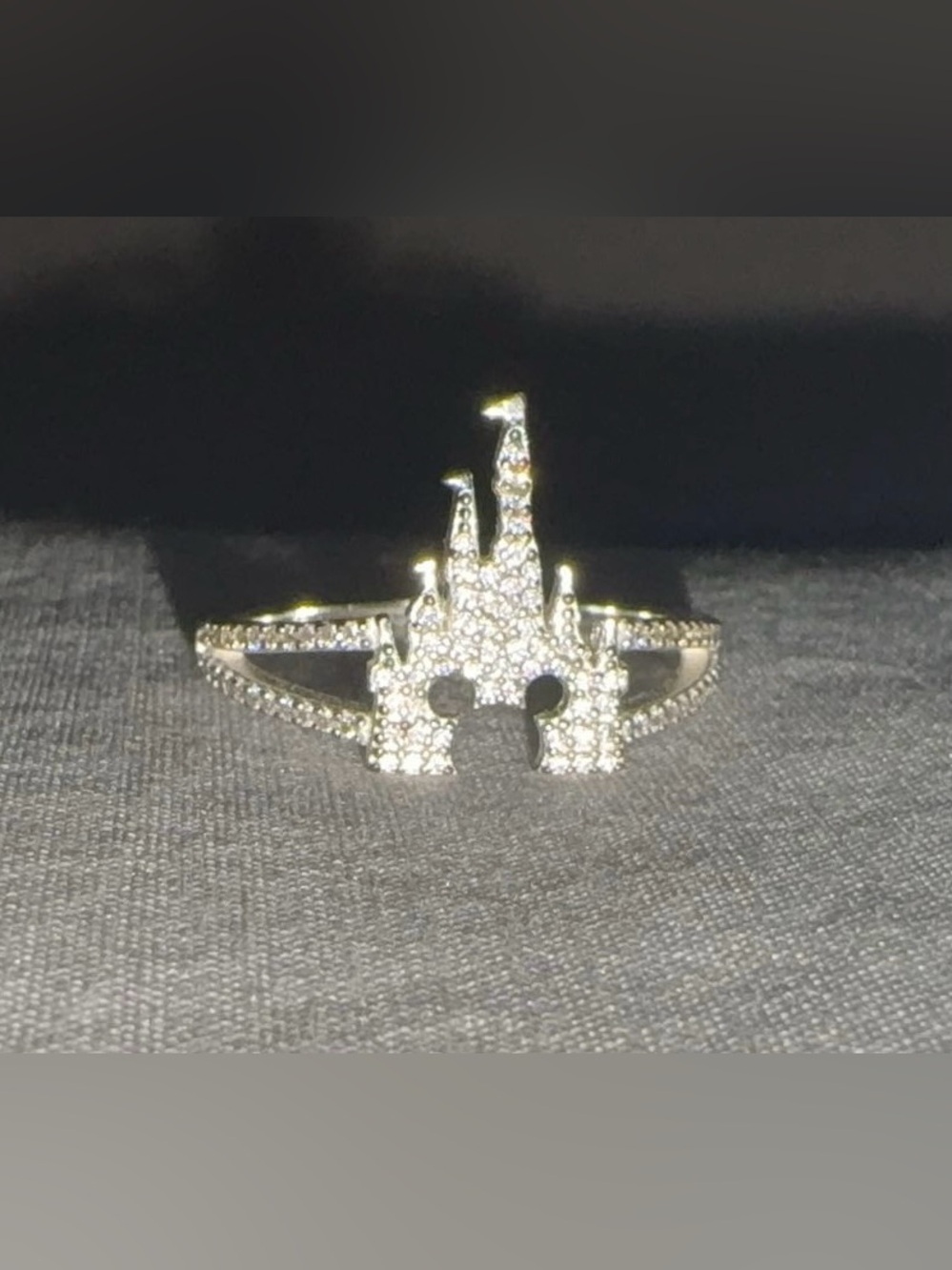 Disney Parks Silver Fantasyland Castle Ring Size 8